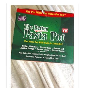 The Better Non Stick Pasta Pot Strainer Set – White Pasta Cooker Strainer Lid Po